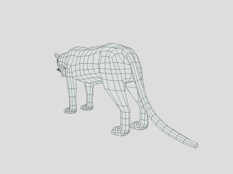 低聚黑豹 3D 模型