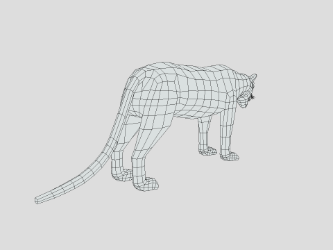 低聚黑豹 3D 模型
