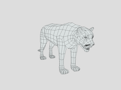 低聚黑豹 3D 模型