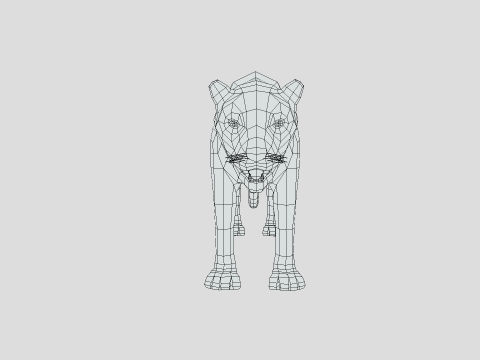 低聚黑豹 3D 模型