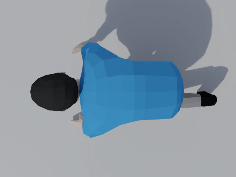 Low Poly Kid Starting Position 3D Model