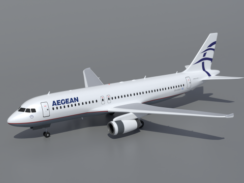 Airbus A320 Ege Havayolları 3D Model