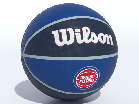 ウィルソン デトロイト ピストンズ バスケットボール 3Dモデル