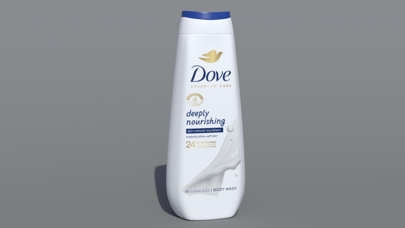 Nettoyant pour le corps profondément nourrissant Dove Advanced Care Modèle 3D .c4d .max .obj .3ds .fbx .stl .blend