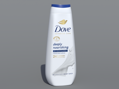 Dove Advanced Care Deeply Nourishing Body Wash 3D Model