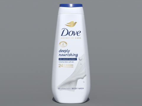 Nettoyant pour le corps profond&eacute;ment nourrissant Dove Advanced Care Modèle 3D