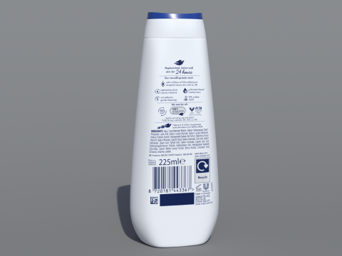 Nettoyant pour le corps profond&eacute;ment nourrissant Dove Advanced Care Modèle 3D