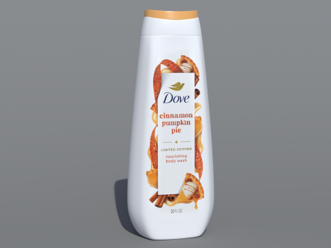 Nettoyant pour le corps tarte à la citrouille et à la cannelle Dove Modèle 3D