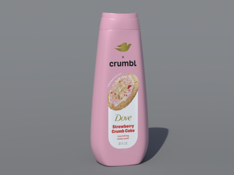 Dove Strawberry Crumb Cake Body Wash 3D Model