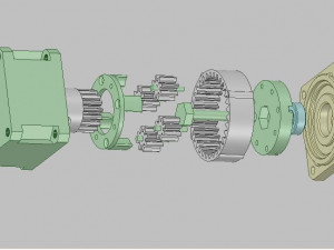 planetary gear for step motor nema 23 cnc 3Dモデル