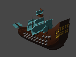Pirateship pirate ship 3Dモデル