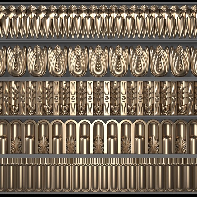 Trim Ornament 01 Modello 3D .c4d .max .obj .3ds .fbx .stl .blend