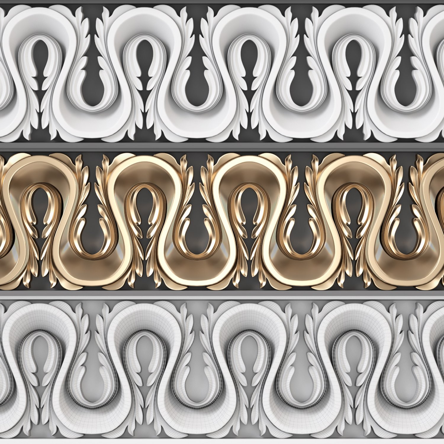 Trim Ornament 04 3D Модель In Украшение 3DExport