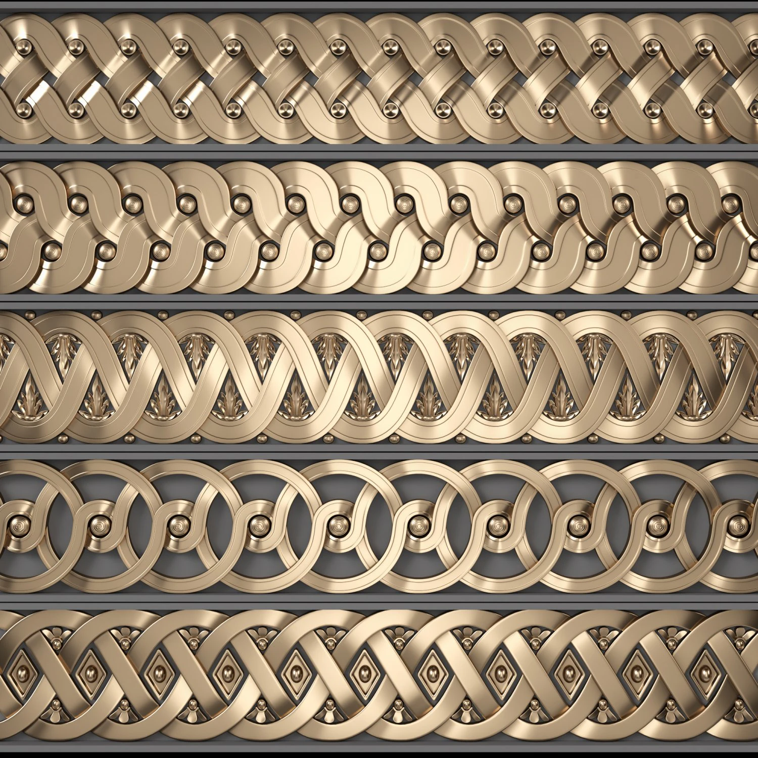 Trim Ornament 05 3D Model .c4d .max .obj .3ds .fbx .stl .blend 