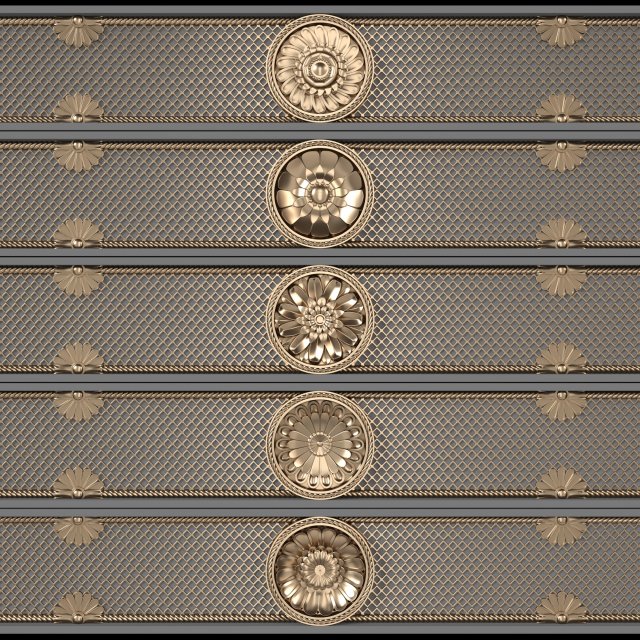 Trim Ornament 07 3D Модель .c4d .max .obj .3ds .fbx .stl .blend 