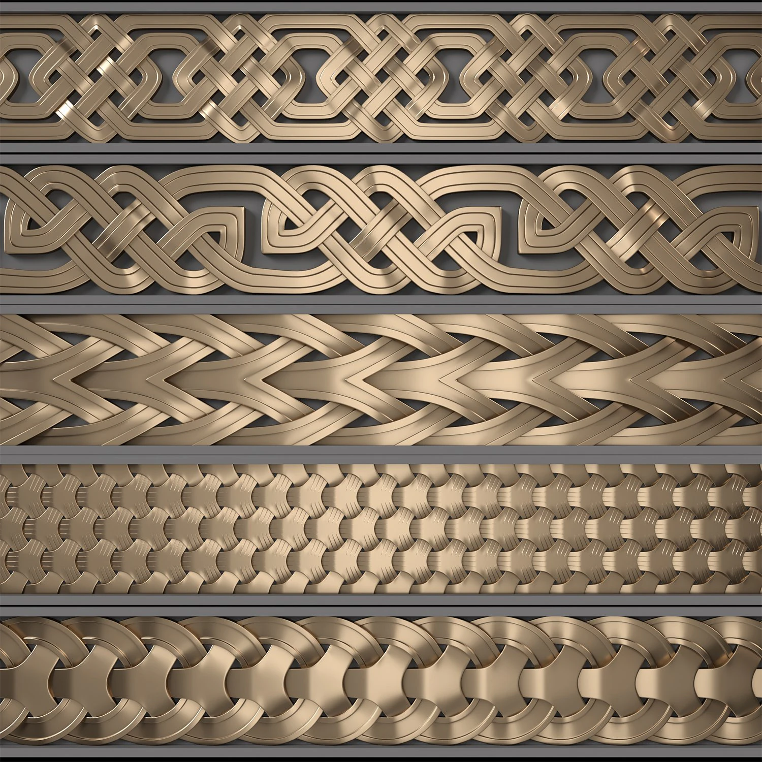 Trim Ornament 08 3D Model .c4d .max .obj .3ds .fbx .stl .blend 