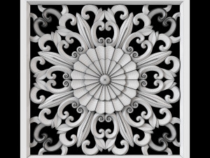 Wood Carving Wall Art 01 3D Model