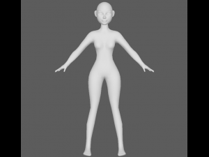 base mesh girl character 3D Модель