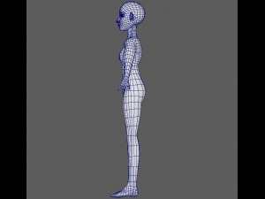 base mesh girl character 3D Модель