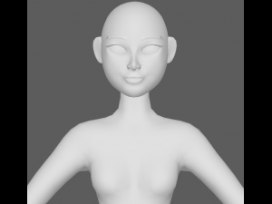 base mesh girl character 3D Модель