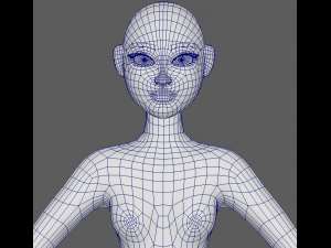 base mesh girl character 3D Модель
