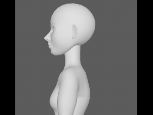 base mesh girl character 3D Модель