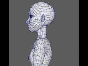 base mesh girl character 3D Модель