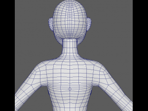 base mesh girl character 3D Модель