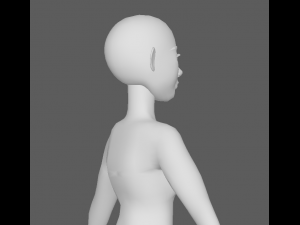 base mesh girl character 3D Модель