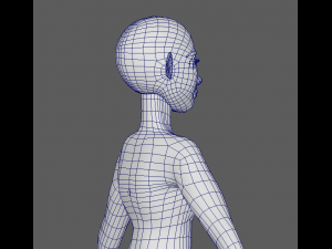 base mesh girl character 3D Модель