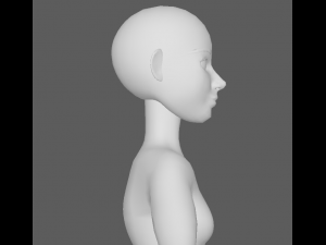 base mesh girl character 3D Модель