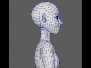 base mesh girl character 3D Модель