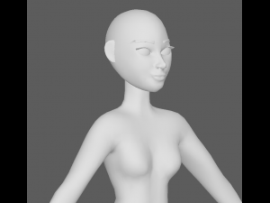 base mesh girl character 3D Модель