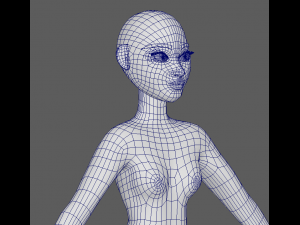 base mesh girl character 3D Модель