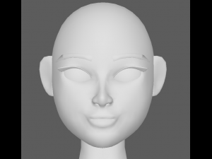 base mesh girl character 3D Модель