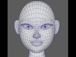 base mesh girl character 3D Модель