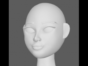 base mesh girl character 3D Модель