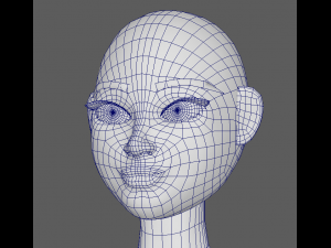 base mesh girl character 3D Модель