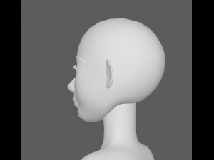base mesh girl character 3D Модель