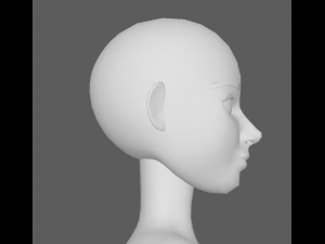 base mesh girl character 3D Модель