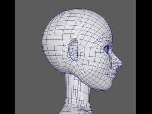 base mesh girl character 3D Модель
