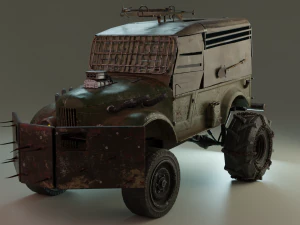 truk pasca-apokaliptik Model 3D