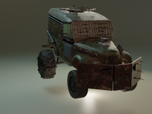 post-apocalyptic truck 3D Model