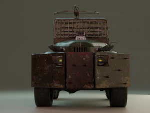 caminh&atilde;o p&oacute;s-apocal&iacute;ptico Modelo 3D
