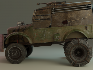 post-apocalyptic truck 3D Model