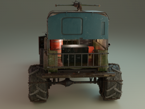 post-apocalyptic truck 3D Model