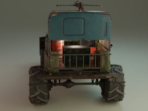 caminh&atilde;o p&oacute;s-apocal&iacute;ptico Modelo 3D