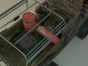 caminh&atilde;o p&oacute;s-apocal&iacute;ptico Modelo 3D