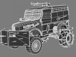 post-apocalyptic truck 3D Model
