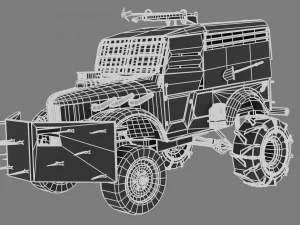 caminh&atilde;o p&oacute;s-apocal&iacute;ptico Modelo 3D